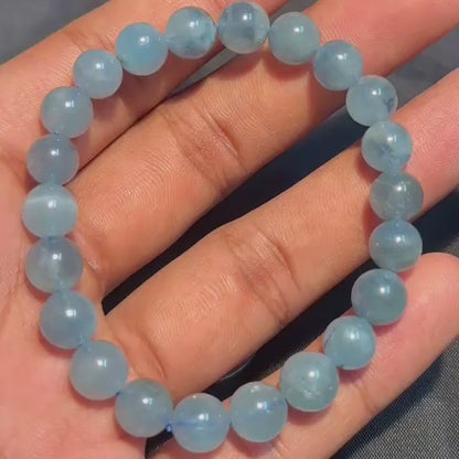 Devil Cat’s Eye Aquamarine Bracelet (Protection & Calm Clarity)