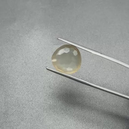 Gray Moonstone Faceted Gemstone 10.89 Ct (Intuition & Balance)