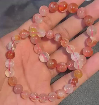 Hematoid Quartz/Lepidocrocite Bracelet (Energy Balance & Spiritual Clarity)