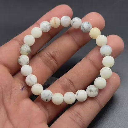 Dendritic Opal Bracelet (Growth & Emotional Stability)