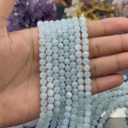 Aquamarine AAA Mala & Bracelet (Calmness & Clear Communication)