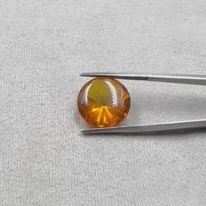 Natural Amber Round Cabochon Stone  4.57 carat