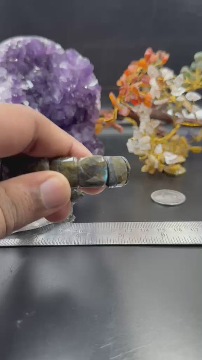 Labradorite Square Faceted Flat Bead Bracelet (Protection & Intuition)