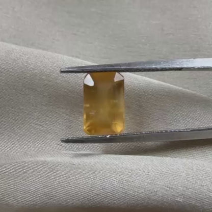 Hessonite garnet (Gomed)  Rectangular Cut Stone  3.35 ct