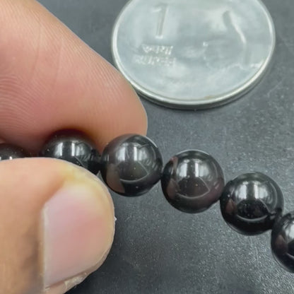 Natural Black Obsidian Bracelet (Protection and Grounding)