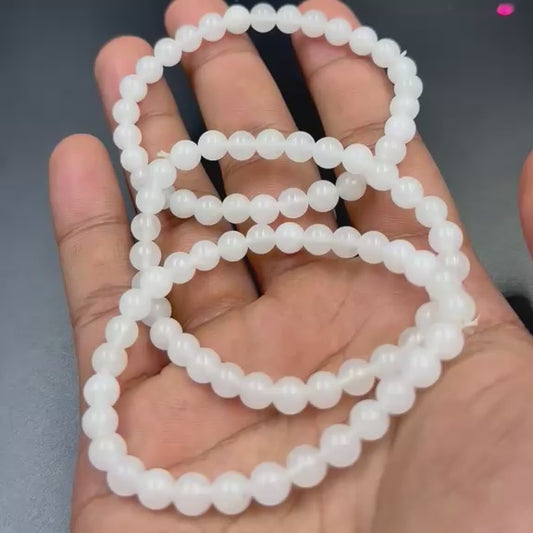 Milky Quartz 6mm Bracelet (Calmness & Clarity)