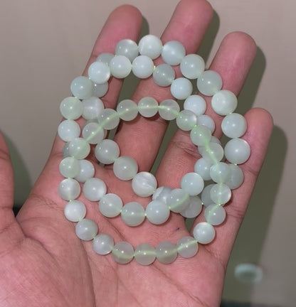 Green Moonstone (Garnierite) Bracelet (Calmness and Intuition)