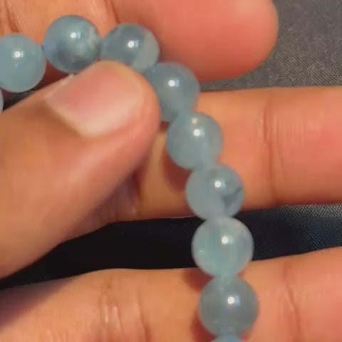 Devil Cat’s Eye Aquamarine Bracelet (Protection & Calm Clarity)