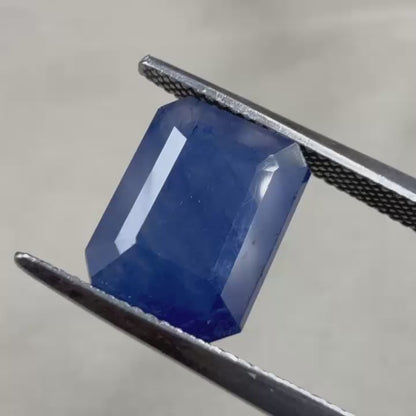 Madagascar Natural Blue Sapphire Glass Filling Treatment  6.88 carat
