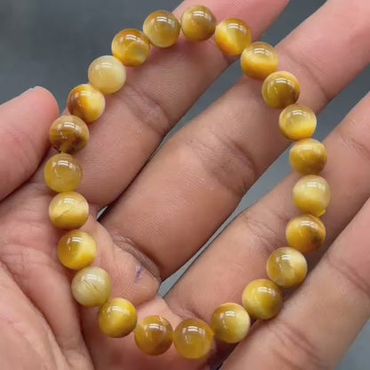 Tiger’s Eye Cat’s Eye Bracelet AAA (Protection & Confidence)