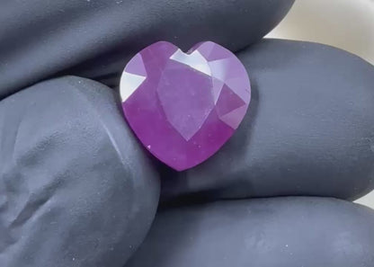 Natural Corundum Heart Cut Corundum Ruby