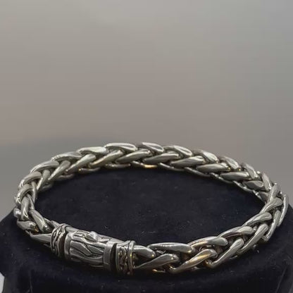 925 Silver Men’s Braided Bracelet (Strength & Timeless Style) (64 Gram)