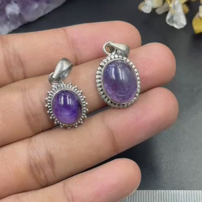 Amethyst 925 Silver Locket (Peace & Spiritual Growth)