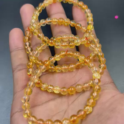 Citrine 6mm Bracelet (Abundance & Confidence)