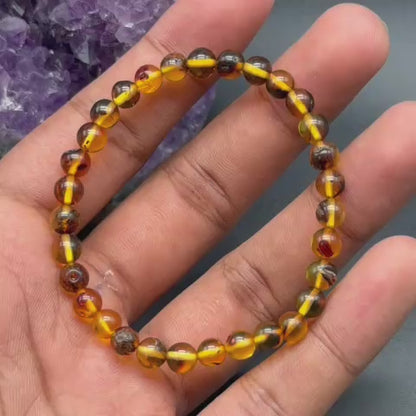 Amber 6mm Bracelet (Positivity & Protection)