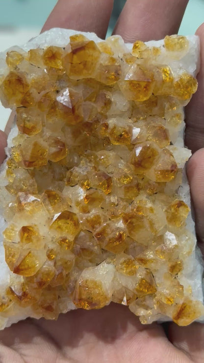 Natural Raw Citrine Cluster Pointers 147 grams