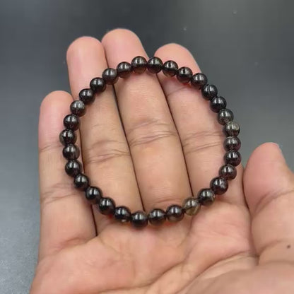 Smoky Quartz 6mm Bracelet (Grounding & Protection)