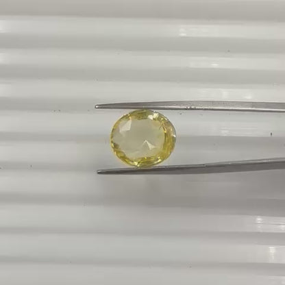 Natural Yellow sapphire  Oval Shaped Cut  6.56 carat