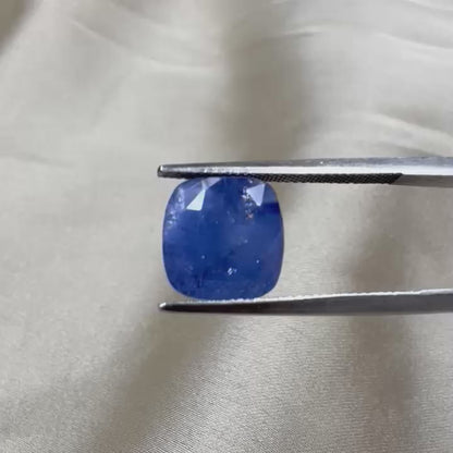 Natural Blue Sapphire  Cushion Oval  Mixed Cut  6.07 carat