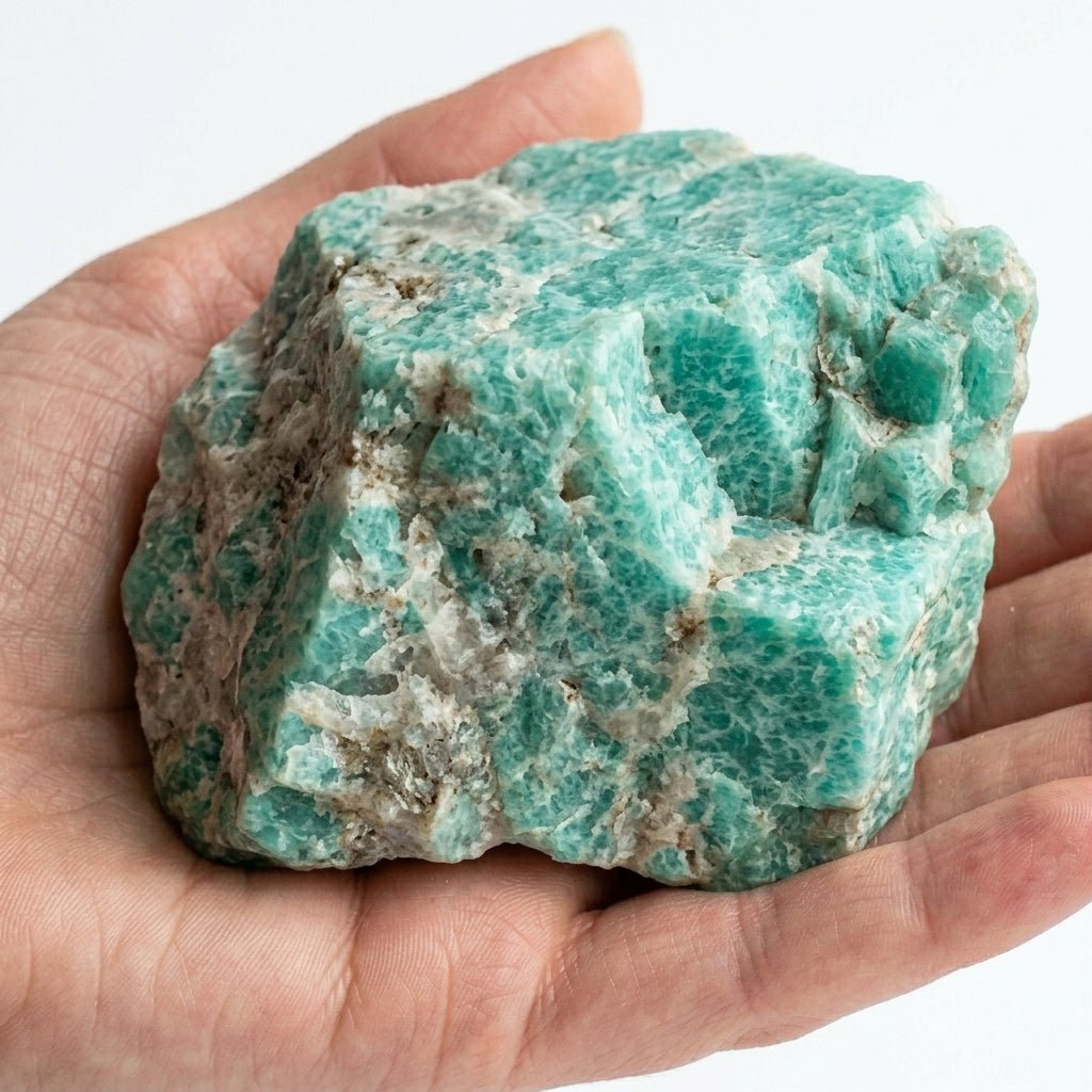 Raw Amazonite Crystal | 100% Natural | 100g to 1kg - GemKrishna