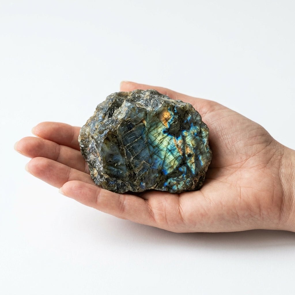 Raw Labradorite Crystal | 100% Natural | 100g to 1kg - GemKrishna