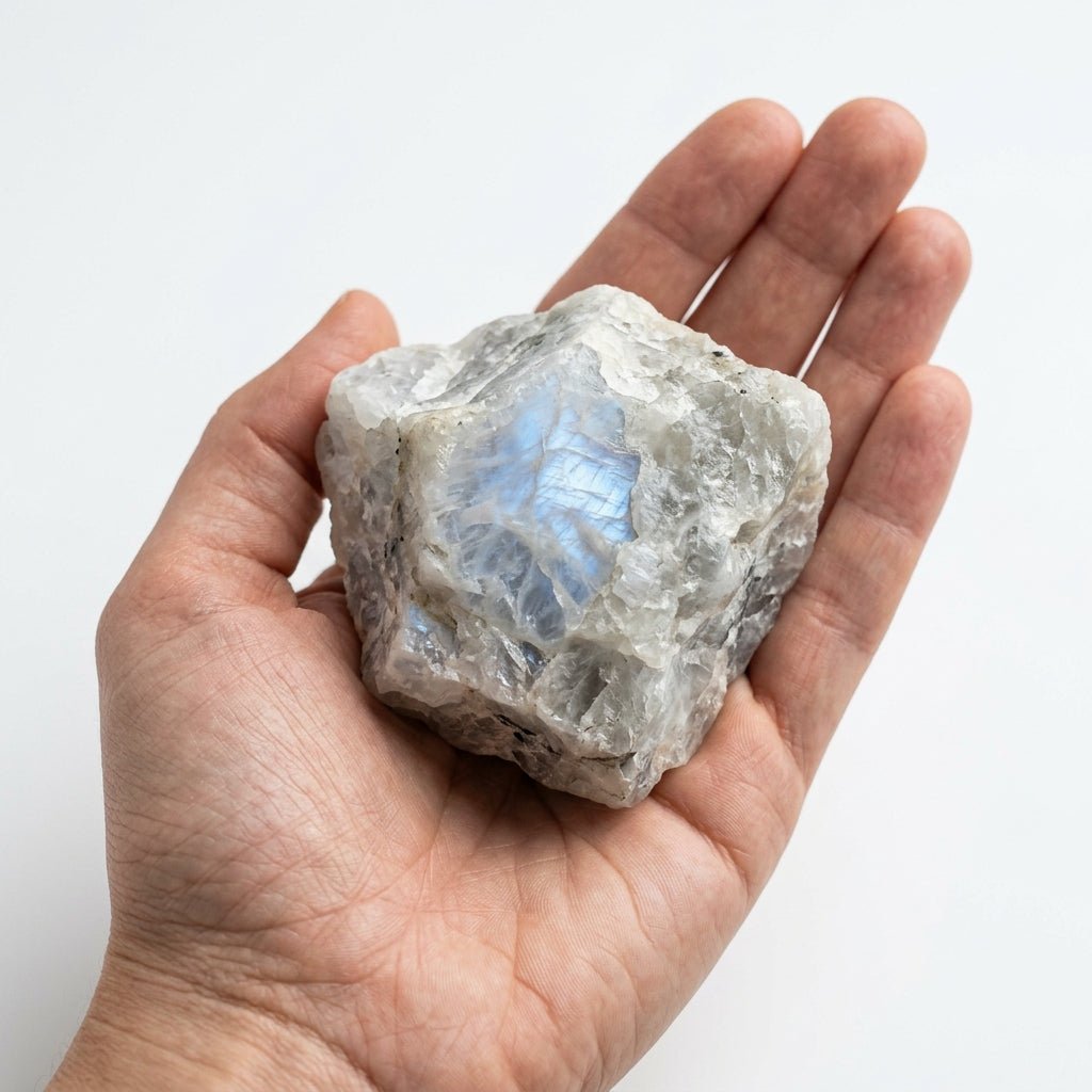 Raw Moonstone Crystal | 100% Natural | 100g to 1kg - GemKrishna