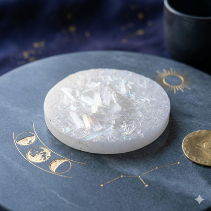 Raw Selenite Plate - GemKrishna