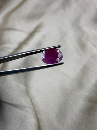 Natural Ruby   Oval cut Stone  4.32 carat