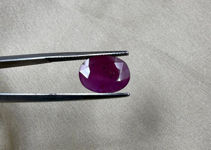 Natural Ruby   Oval cut Stone  4.32 carat