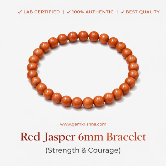 Red Jasper 6mm Bracelet (Strength & Courage) premium GemKrishna product cover
