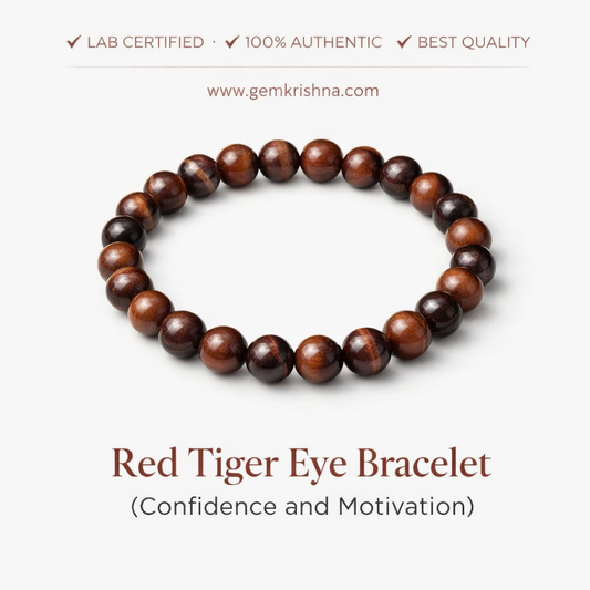 Red Tiger Eye Bracelet (Confidence and Motivation) premium GemKrishna product cover