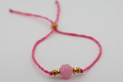Rose Quartz Bead Thread Bracelet🌸