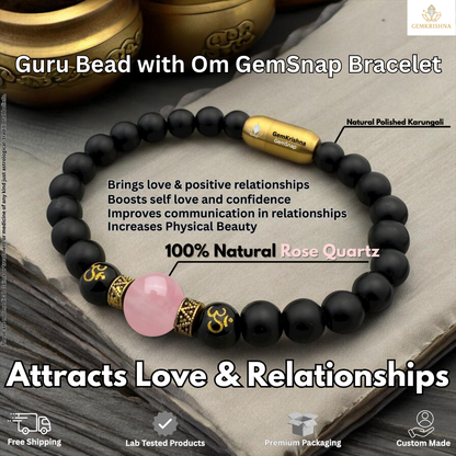 Guru Bead with OM GemSnap Bracelet