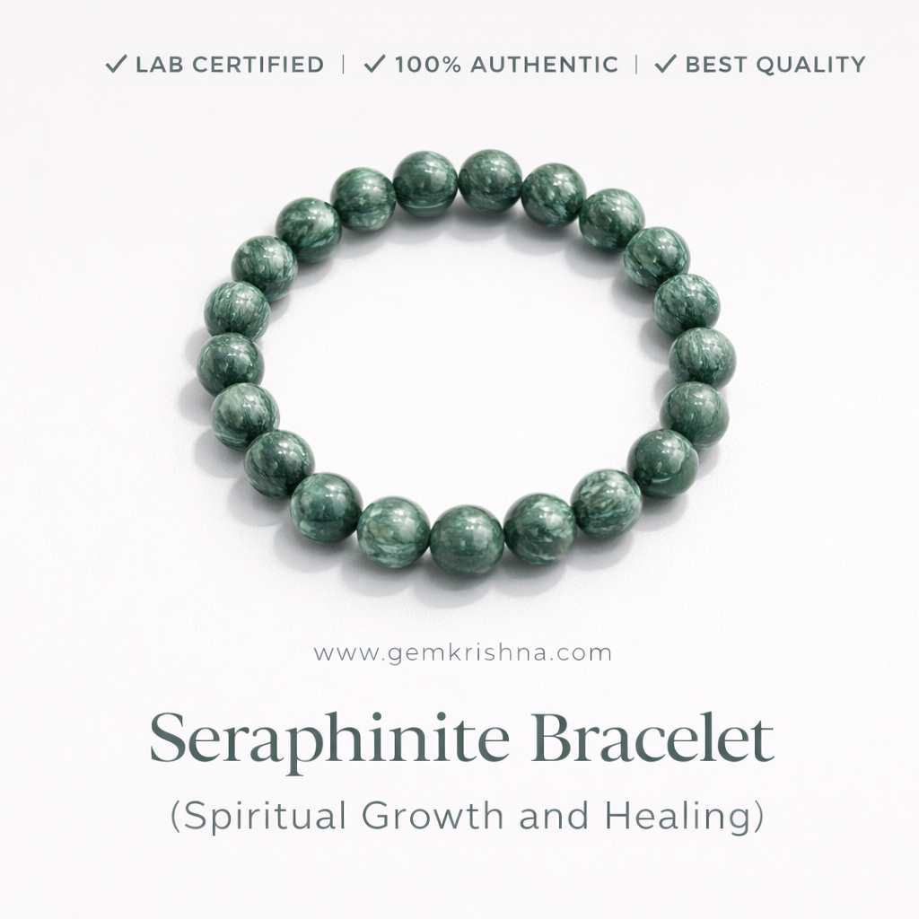 Seraphinite Bracelet (Spiritual Growth and Healing) premium GemKrishna product cover
