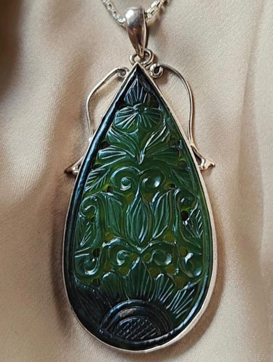 Natural Serpentine Locket  – Protection, Detox & Spiritual Awakening