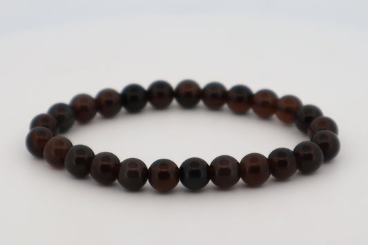 Silver Sheen Obsidian Bracelet – Protection, Insight & Inner Strength