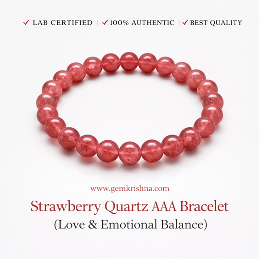 Strawberry Quartz AAA Bracelet (Love & Emotional Balance) premium GemKrishna product cover