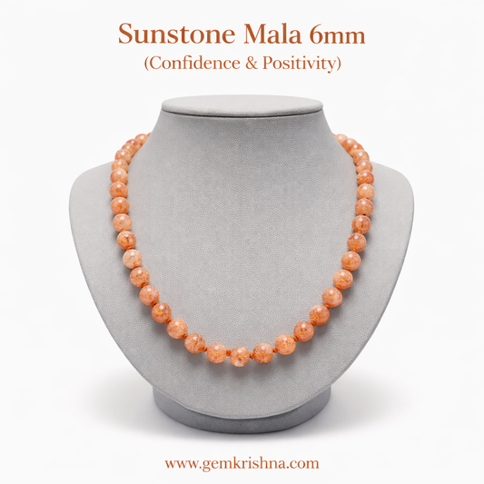 Sunstone Mala 6mm (Confidence & Positivity) premium GemKrishna product cover