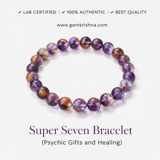 Super Seven Bracelet (Psychic Gifts and Healing) premium GemKrishna product cover