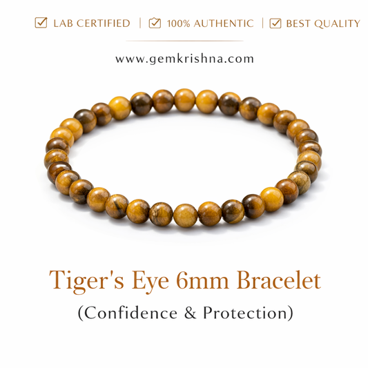 Tiger’s Eye 6mm Bracelet (Confidence & Protection) premium GemKrishna product cover