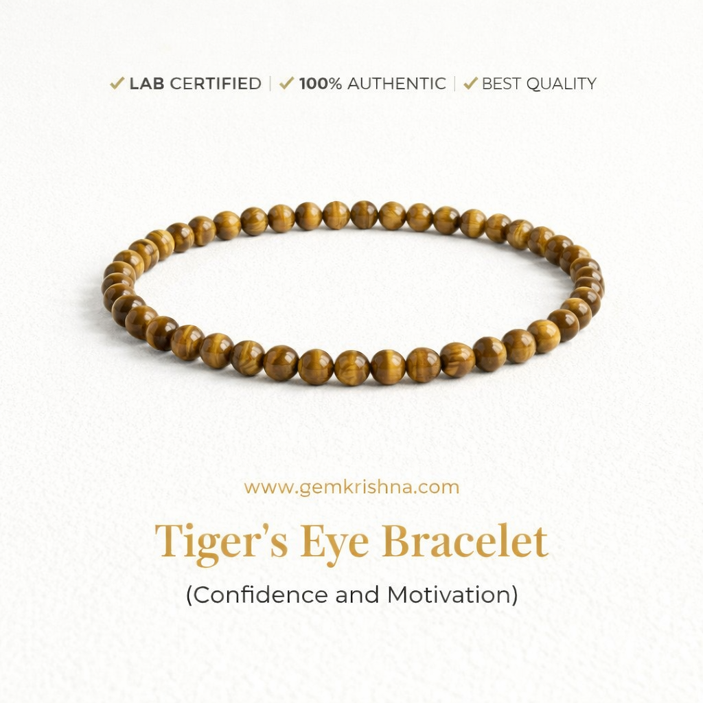 Tiger's Eye Bracelet (Confidence and Motivation) premium GemKrishna product cover