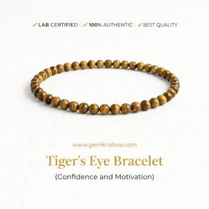 Tiger's Eye Bracelet (Confidence and Motivation) premium GemKrishna product cover