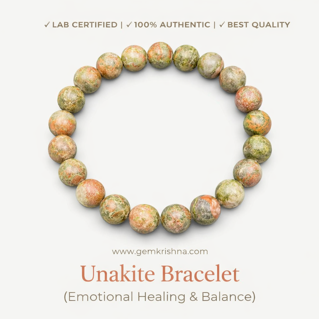 Unakite Bracelet (Emotional Healing & Balance) premium GemKrishna product cover