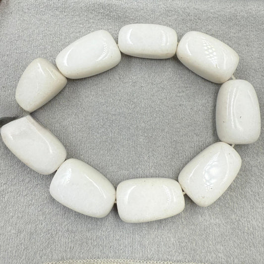 white quartz quartzite Tumble Bracelet